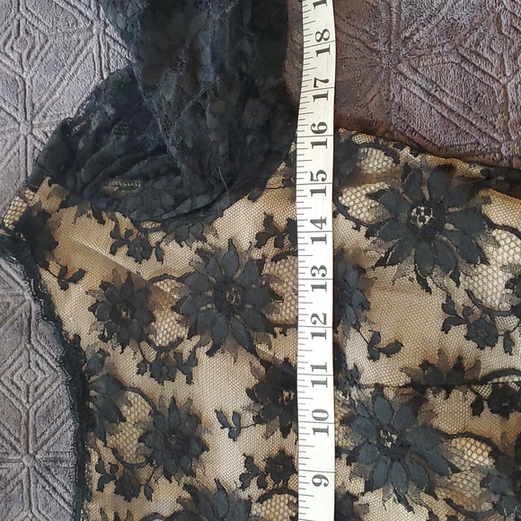 Oscar de la Renta | Vintage Black Lace Top Sz 10 - Picture 10 of 12